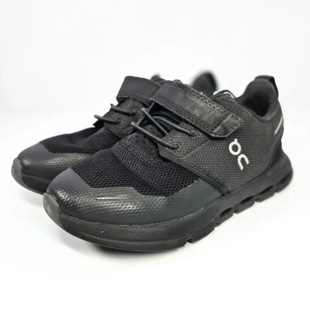 On Cloud Play Kids Black Sneakers Strap Size US Kids Size 11 EU 28.5